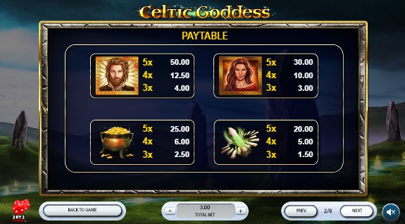 Celtic Goddess UK slot game