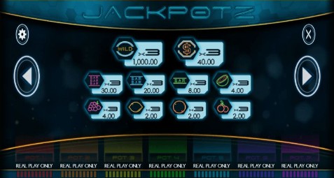 Jackpotz UK slot game